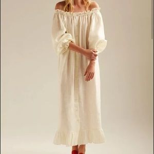 Sleeper Lounge Dress Baked Milk Linen RARE